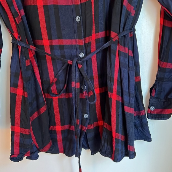Isabel Maternity Plaid Collared Maternity Button Up Shirt Size XL - Picture 6 of 6